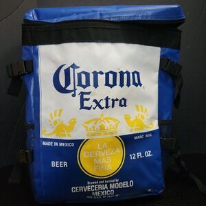 Corona Extra Backpack Cooler Bag Blue Beer Promotional‎ Zipper Closure